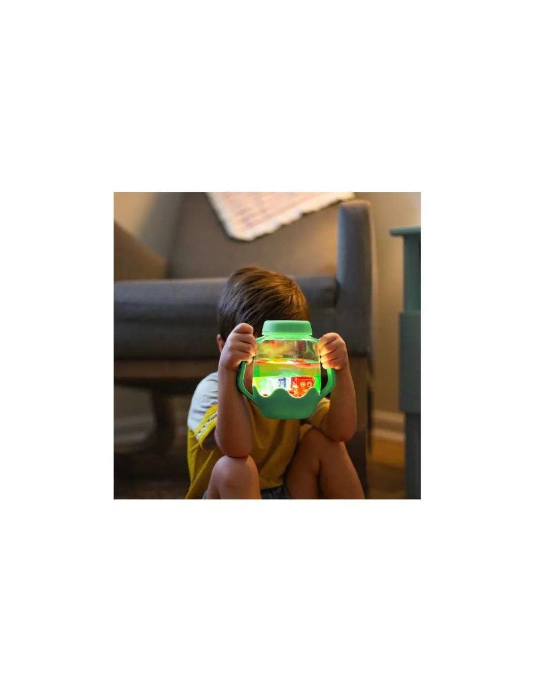 Bocal de jeu sensoriel vert - Glo Pals