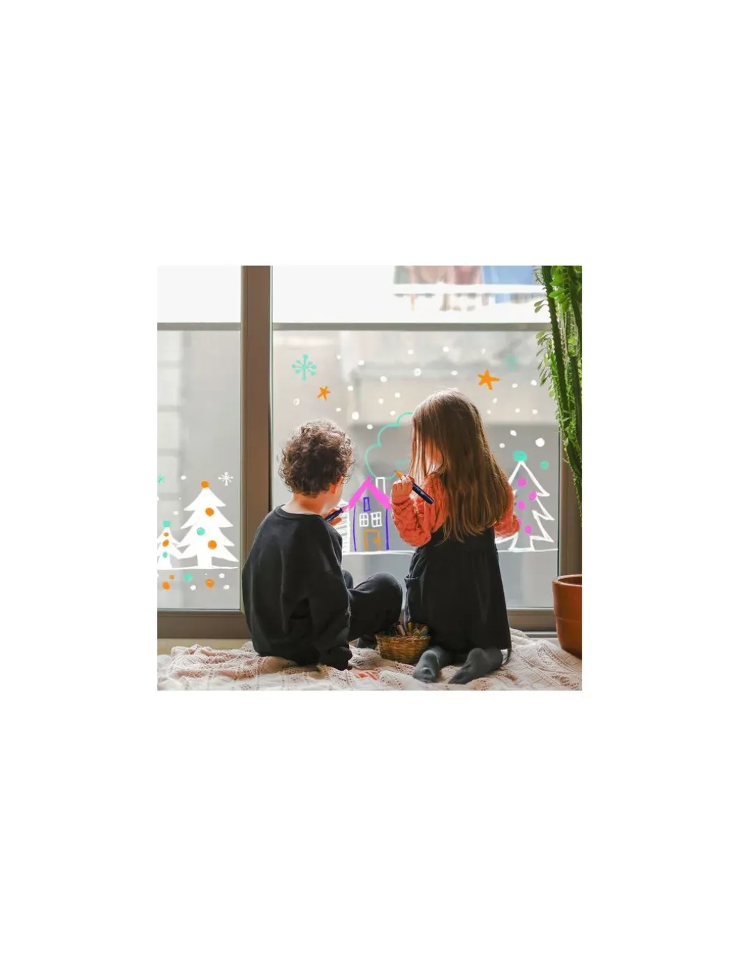 Boite 6 feutres effaçables pour vitres et miroirs - Super Petit