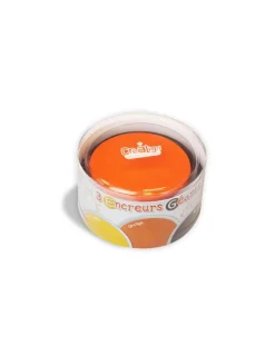 Boite de 3 encreurs géants ronds jaune orange marron - CréaLign'