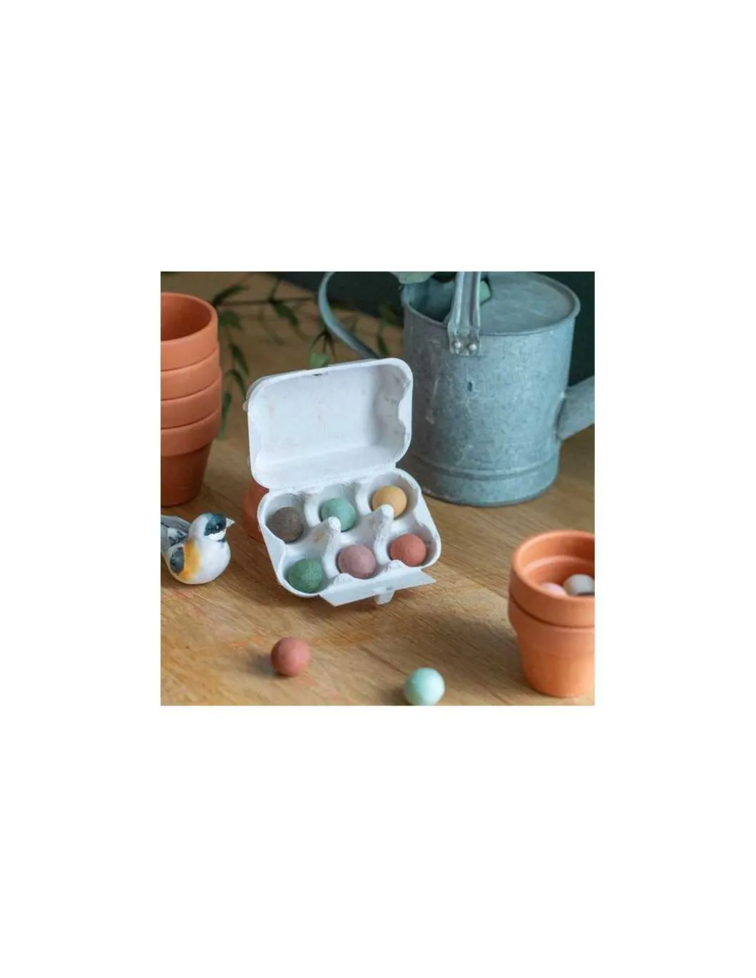 Boîte à oeufs 6 bombes à graines Le jardin du Moulin - Moulin Roty