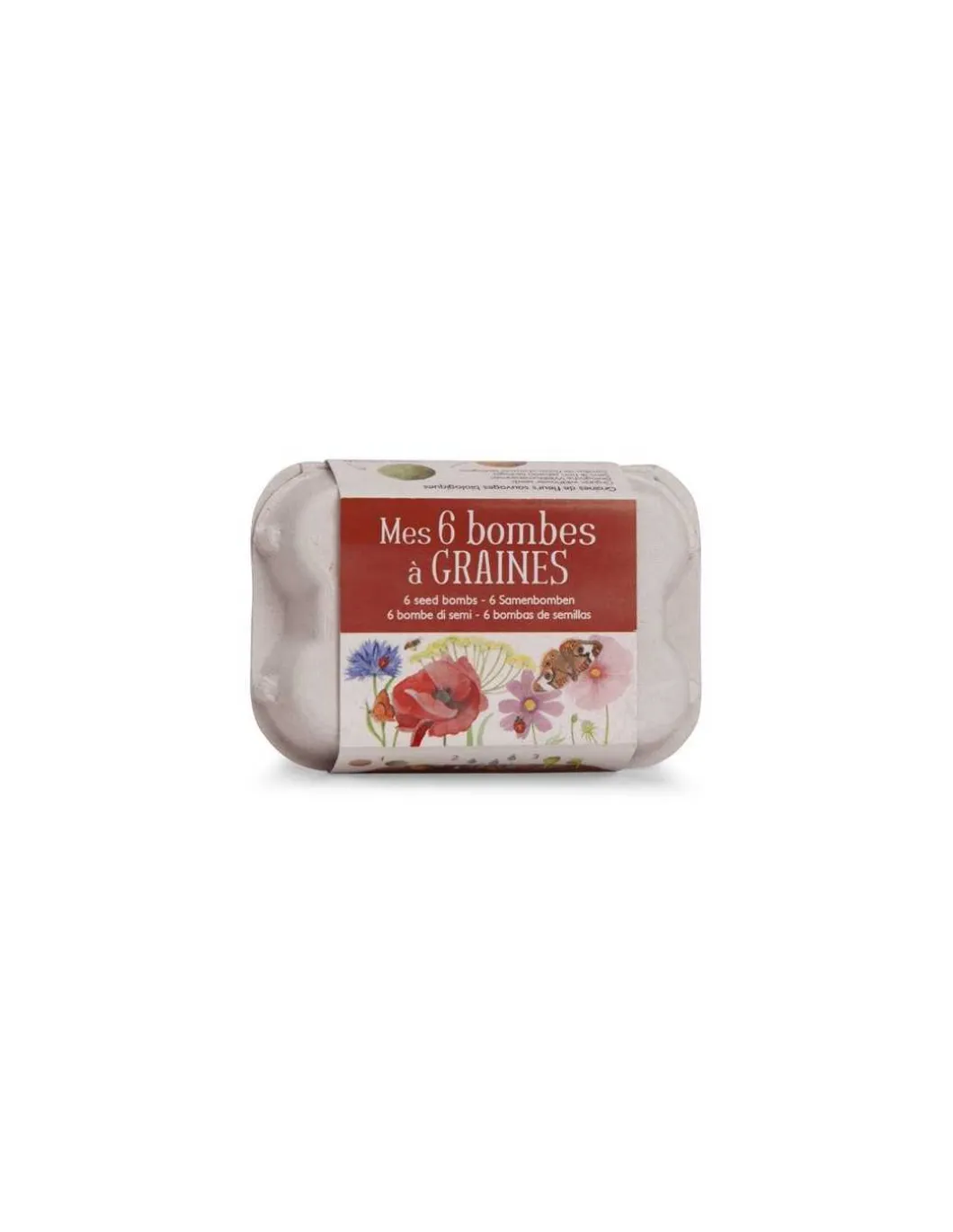 Boîte à oeufs 6 bombes à graines Le jardin du Moulin - Moulin Roty