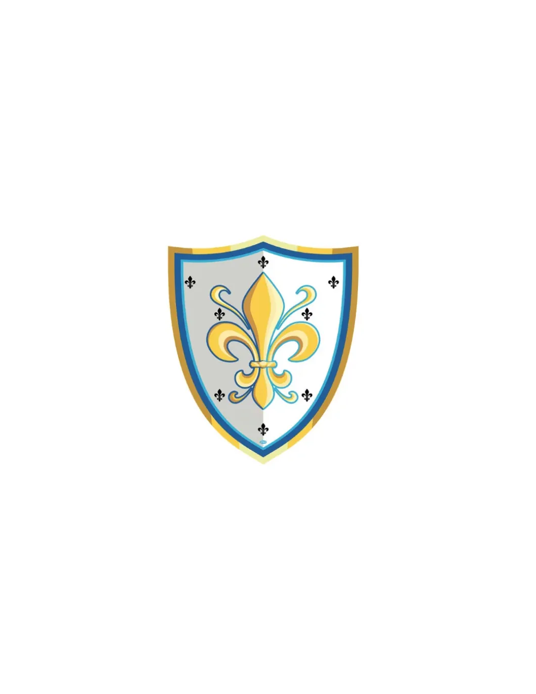 Bouclier Fleur de Lys en mousse - Papo