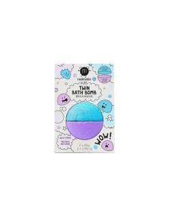 Boule de bain duo bleu et violet - Nailmatic