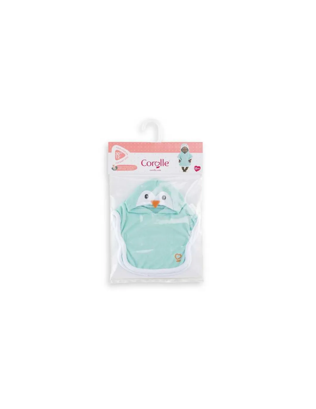 Cape de bain Pingouin pour poupée - Corolle