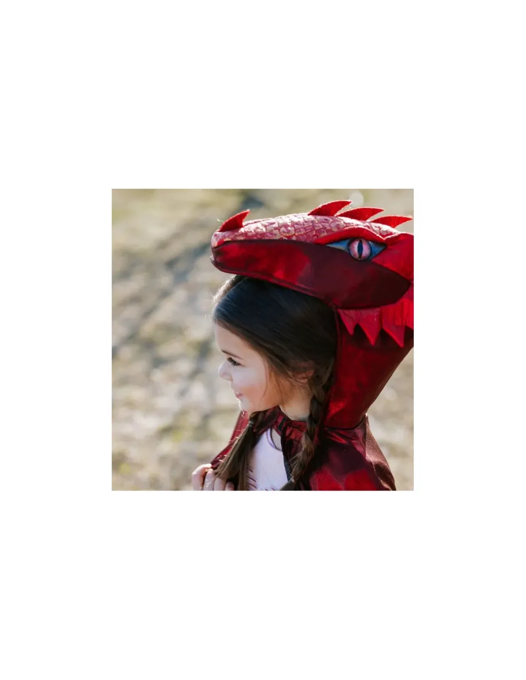 Cape de dragon rouge irisé 4-6 ans - Great Pretenders