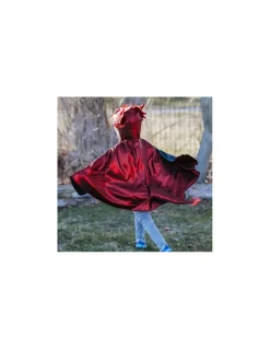Cape de dragon rouge irisé 4-6 ans - Great Pretenders