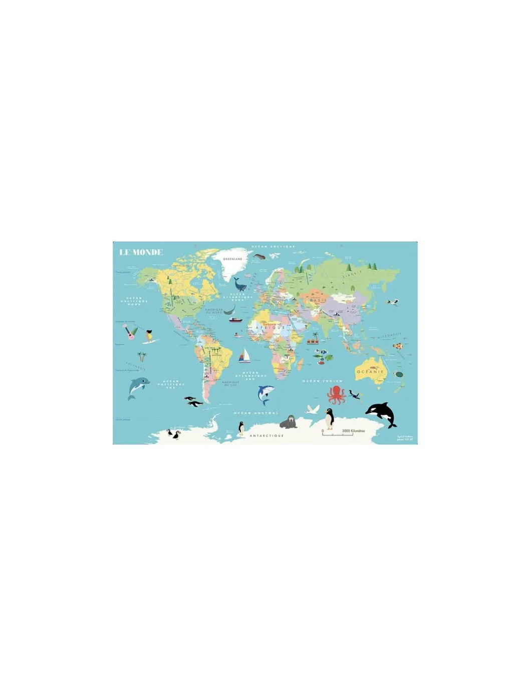 Carte du Monde magnétique Ingela P. Arrhenius - Vilac