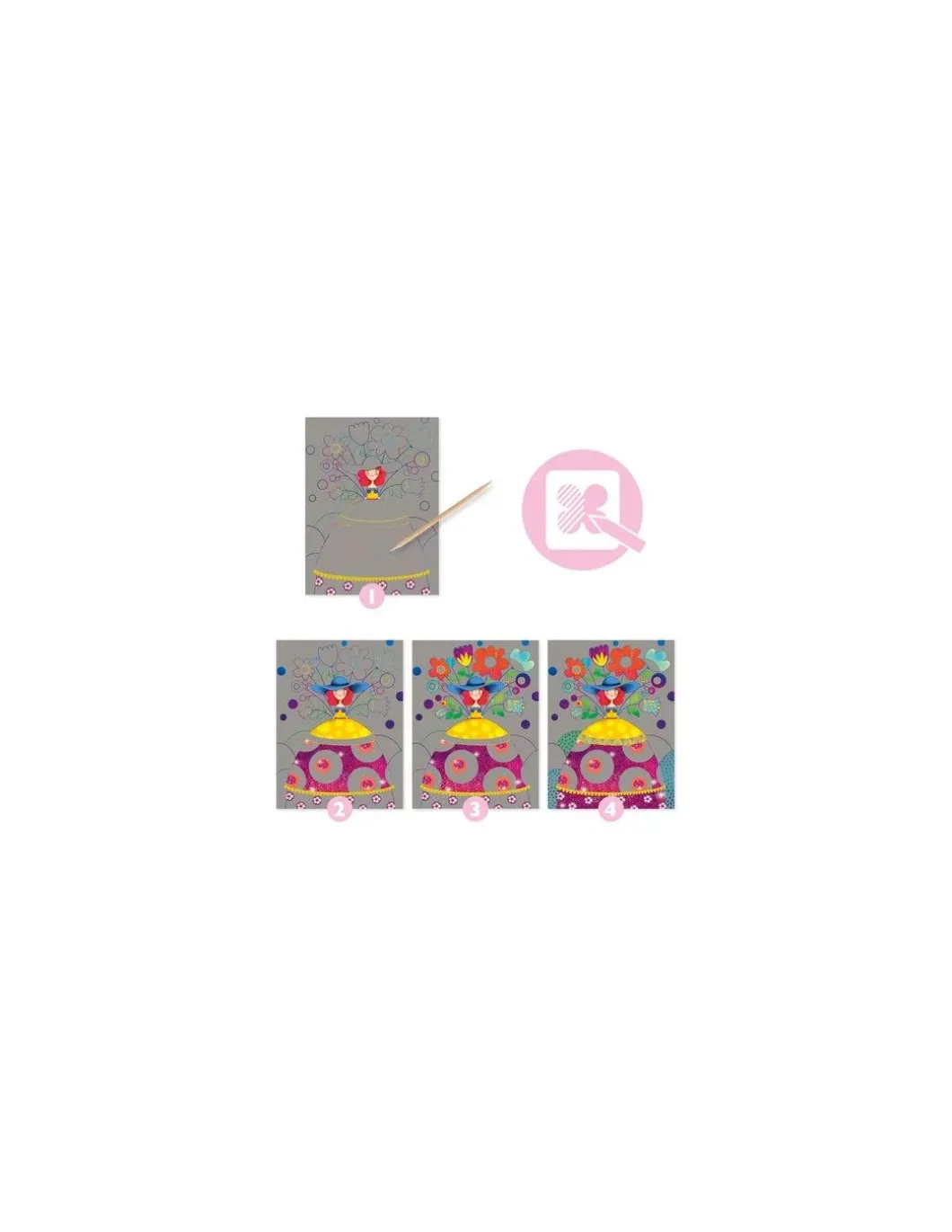 Cartes à gratter le bal des coquettes - Djeco