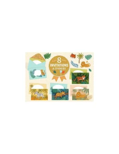 Cartes d'invitation Animaux de la Jungle - Djeco