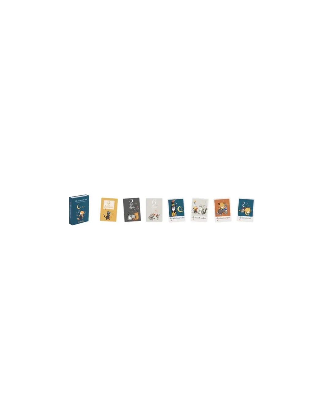 Cartes Mes 12 premiers mois Les Moustaches - Moulin Roty