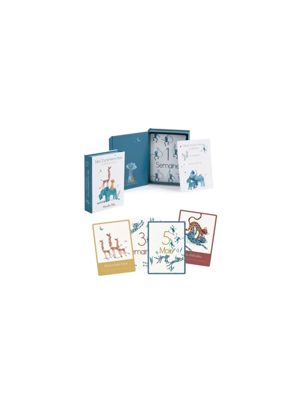 Cartes Mes 12 premiers mois Sous mon baobab - Moulin Roty