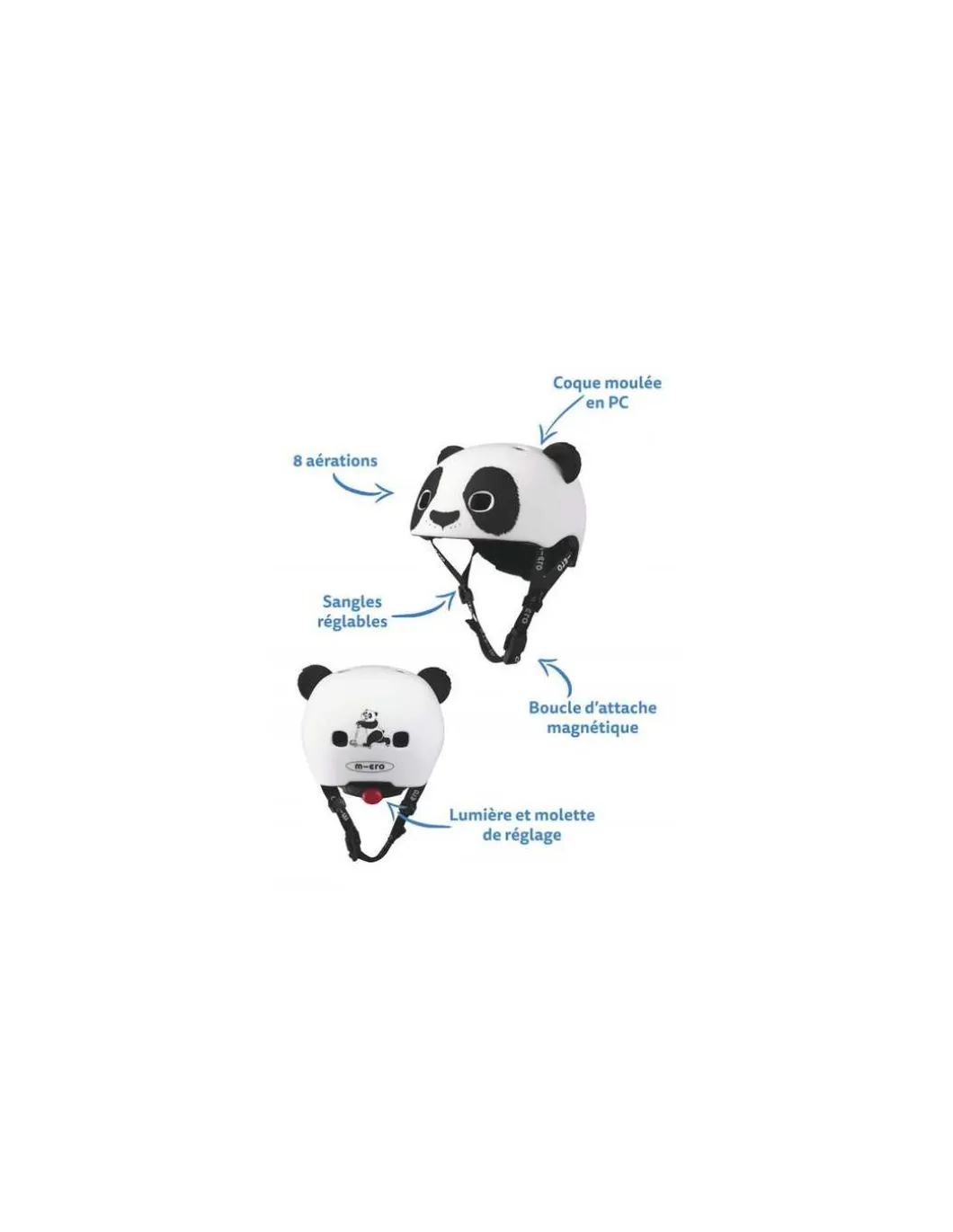 Casque enfant Panda 3D taille XS - Micro Mobility
