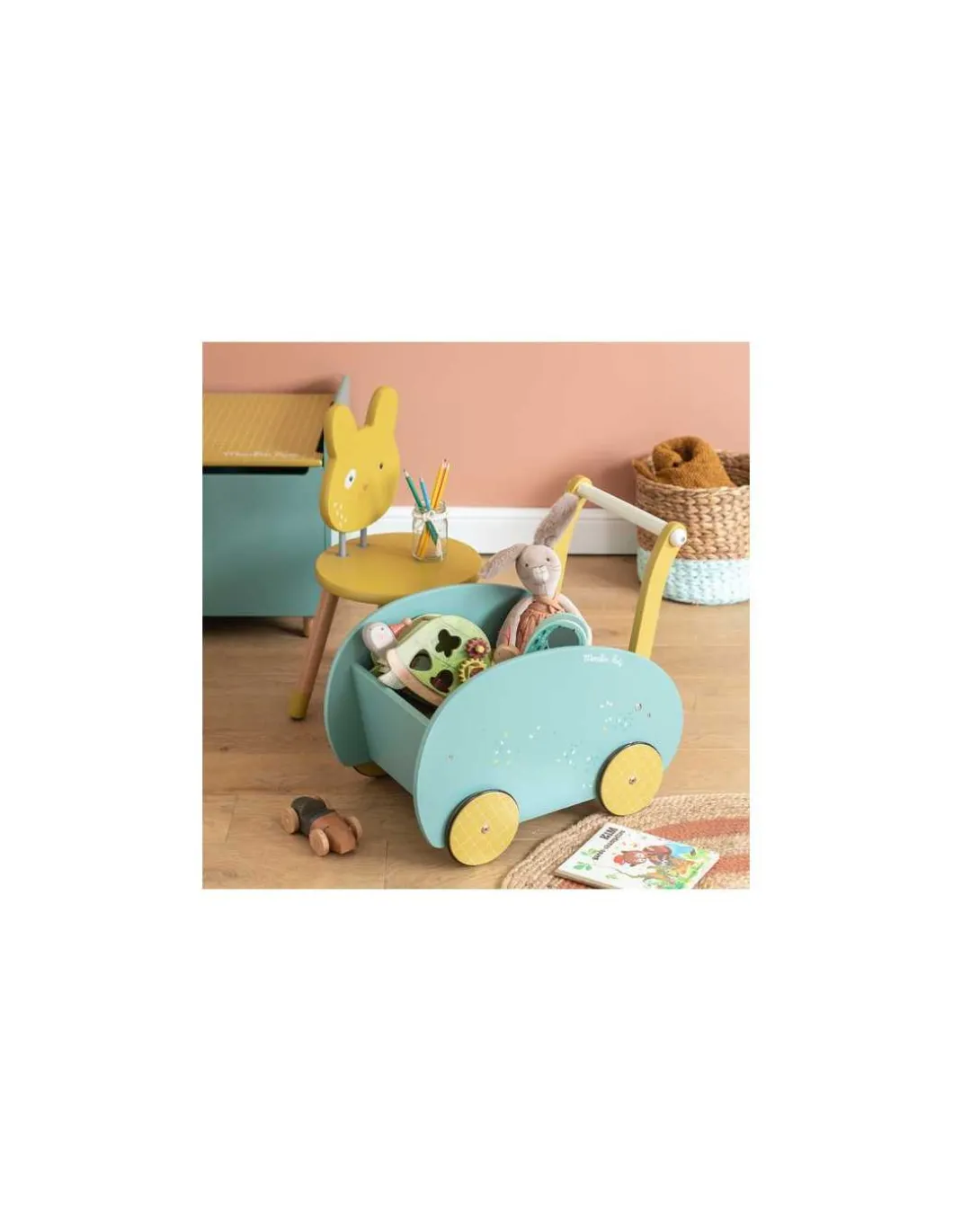 Chariot de marche Trois petits lapins - Moulin Roty