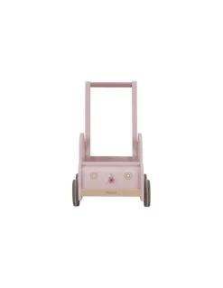Chariot de marche voiture en bois Rose - Little Dutch