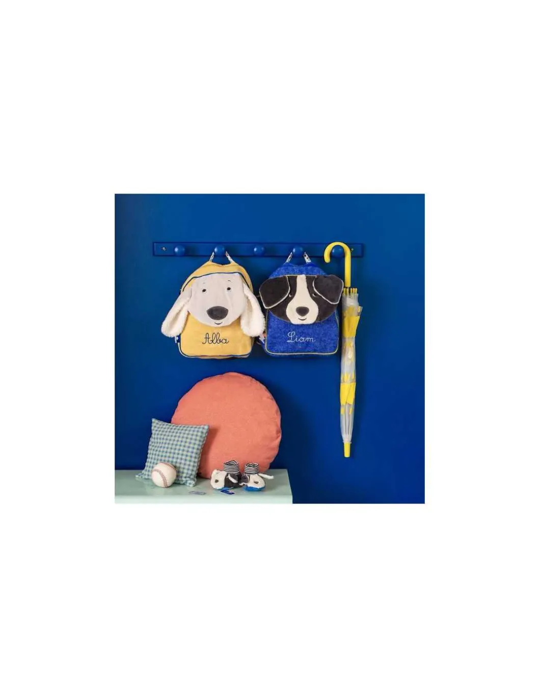 Chaussons chien Puce bleu Puce & Pilou - Moulin Roty