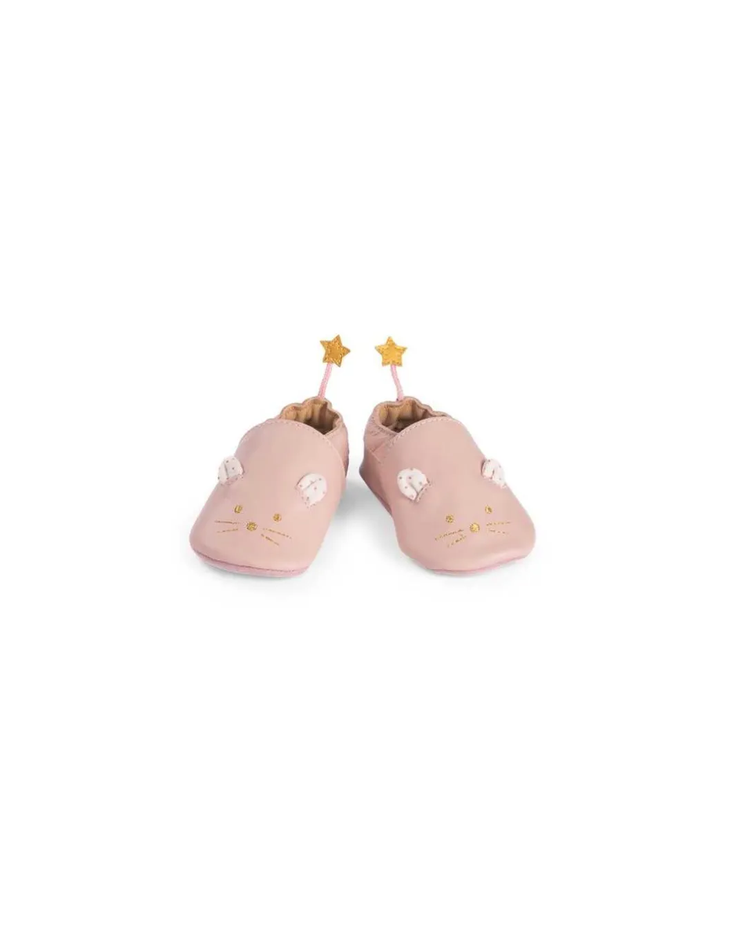 Chaussons cuir souris rose La petite école de danse 6/12 m - Moulin Roty