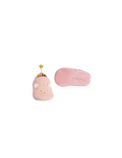 Chaussons cuir souris rose La petite école de danse 6/12 m - Moulin Roty