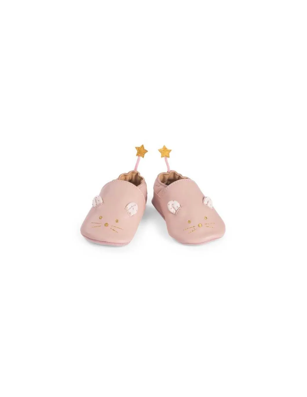 Chaussons cuir souris rose La petite école de danse 18/24 m - Moulin Roty