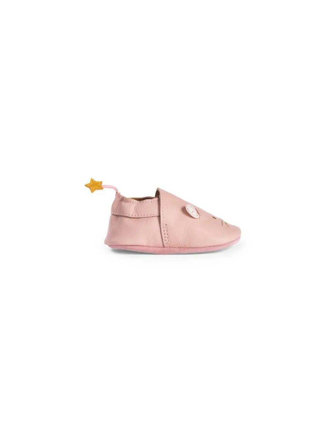 Chaussons cuir souris rose La petite école de danse 18/24 m - Moulin Roty