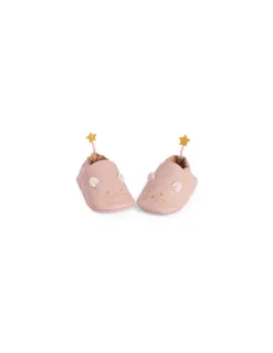 Chaussons cuir souris rose La petite école de danse 18/24 m - Moulin Roty