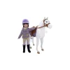 Cheval blanc et poupée Lottie