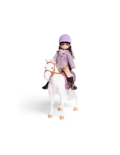 Cheval blanc et poupée Lottie