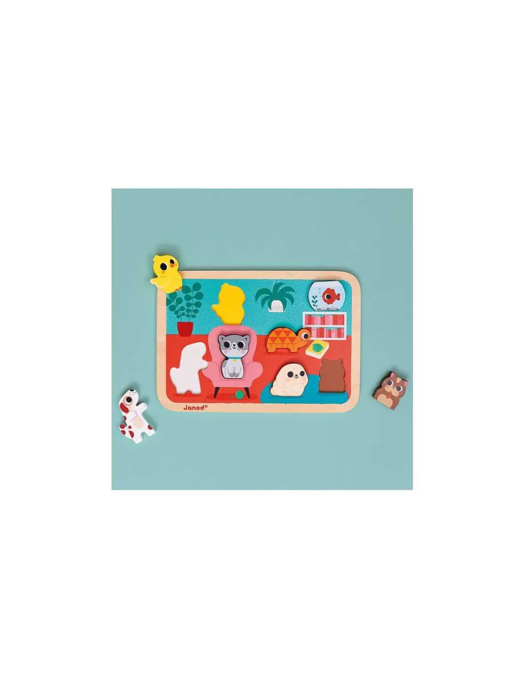 Chunky puzzle Les animaux familiers - Janod