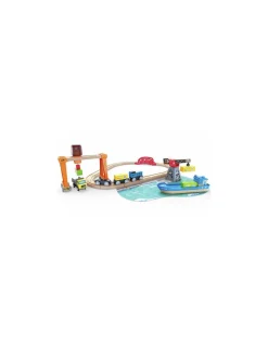 Circuit de train cargo et grue - Hape