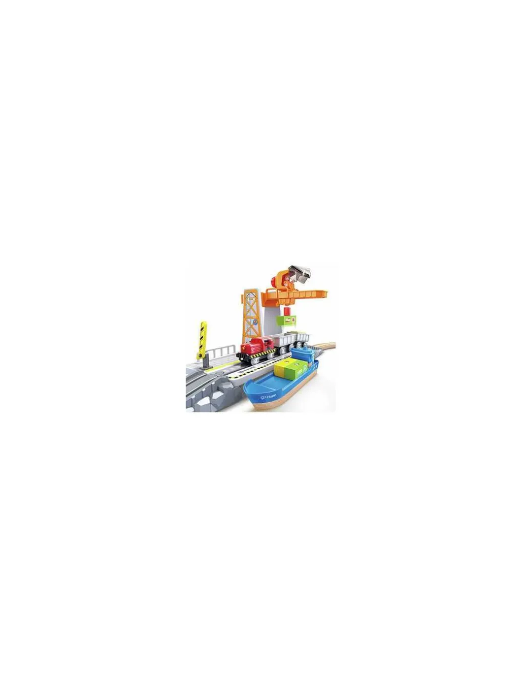 Circuit de train de cargaison avec port maritime - Hape