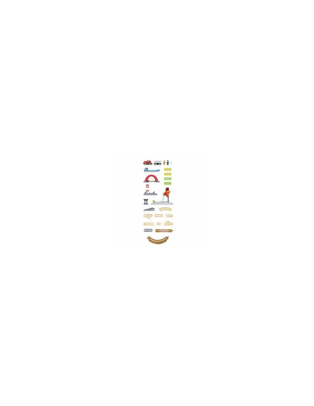 Circuit de train de cargaison avec port maritime - Hape