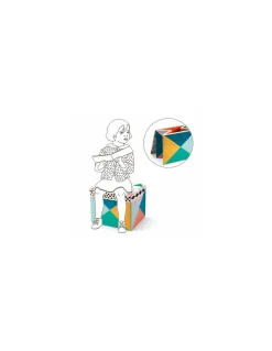 Coffre à jouets siège géométrie - Djeco