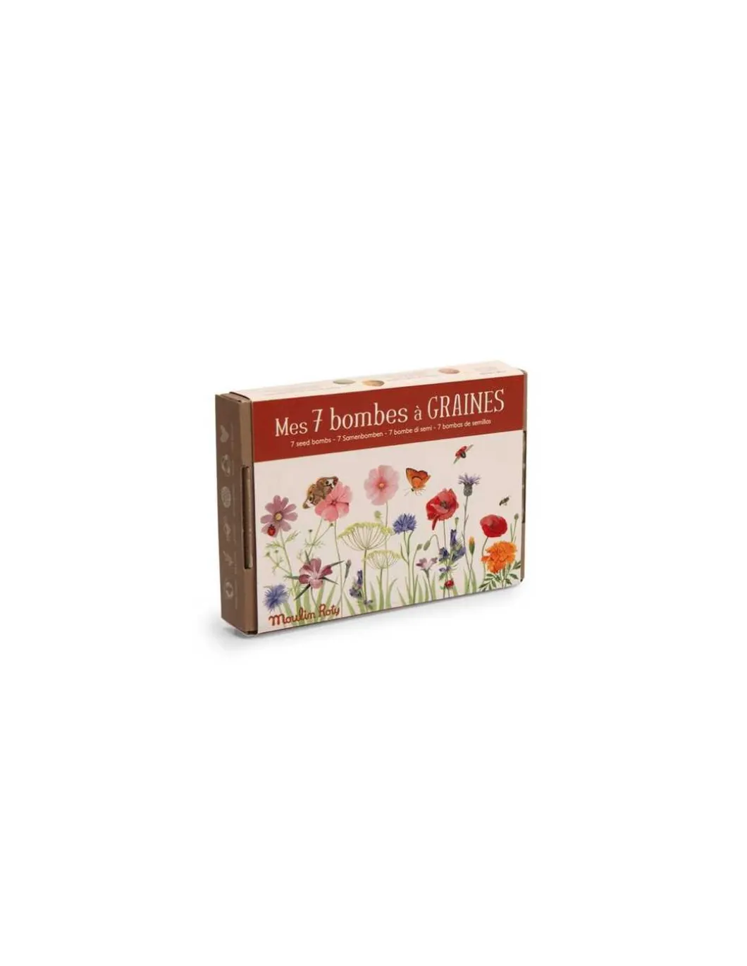 Coffret 7 bombes à graines Le jardin du Moulin - Moulin Roty