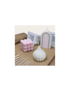 Coffret 5 bougies cire de soja - Sycomore