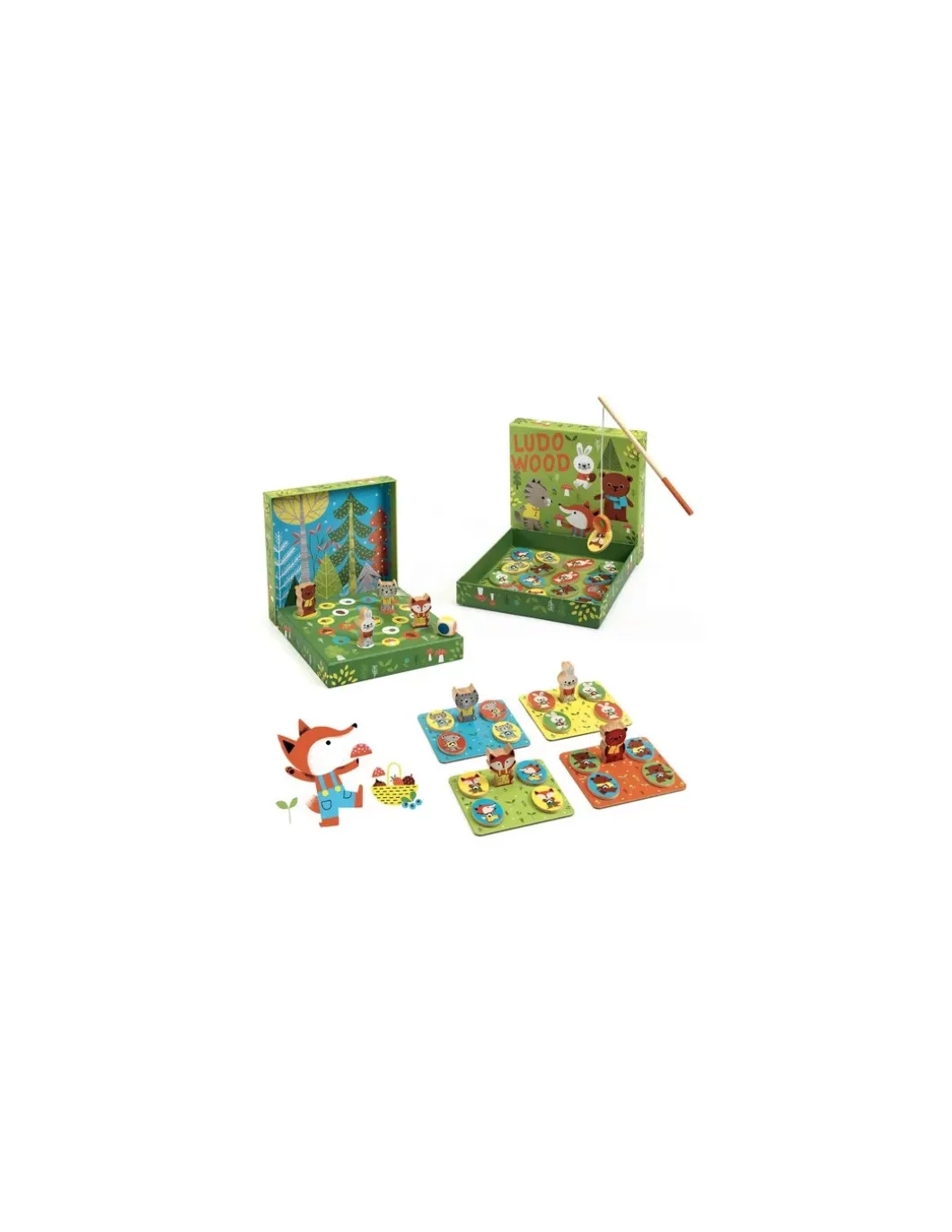 Coffret 4 jeux Ludo Wood - Djeco