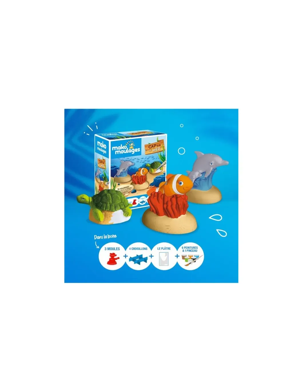 Coffret 3 moules Cap sur la mer - Mako moulages