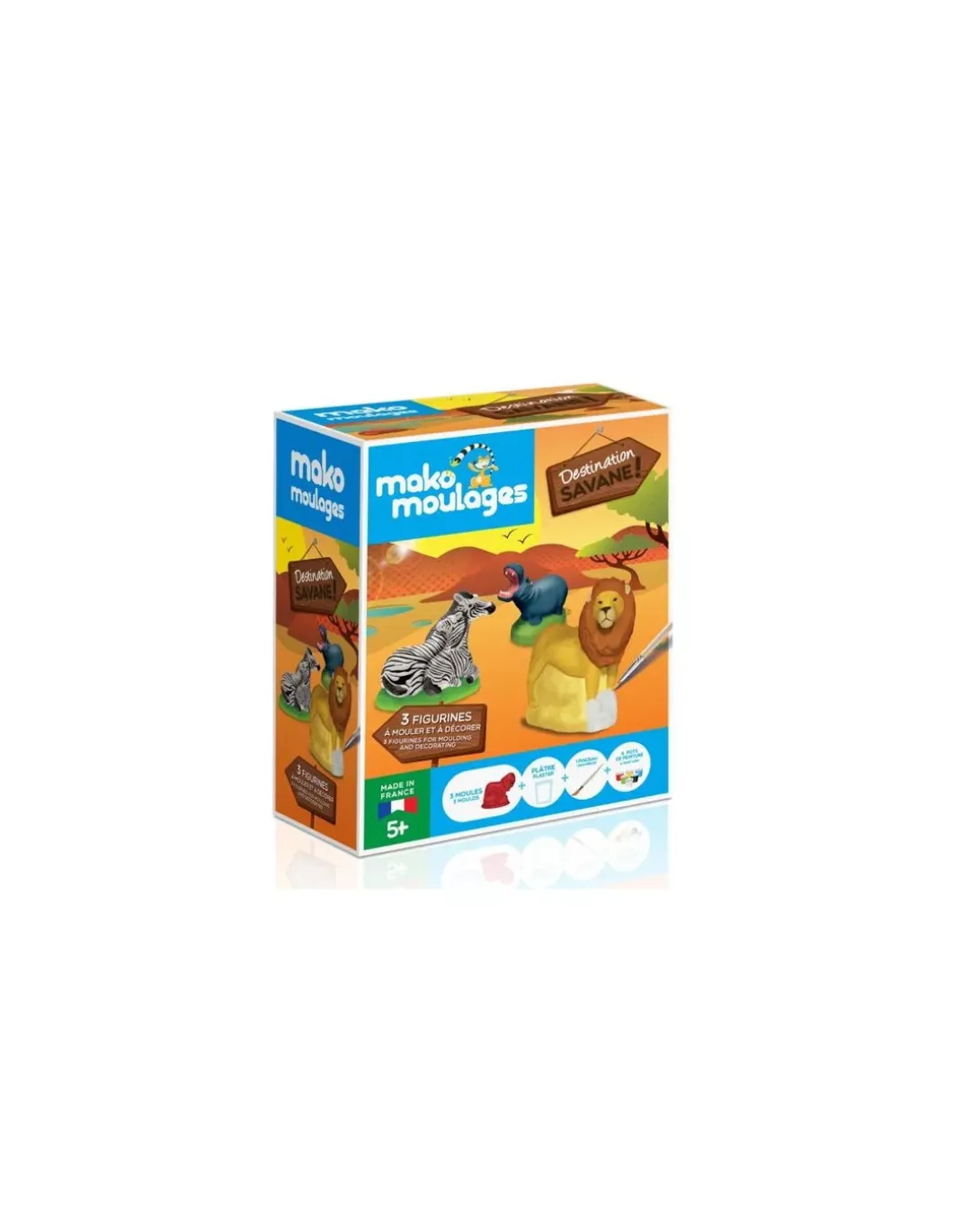 Coffret 3 moules destination savane - Mako moulages