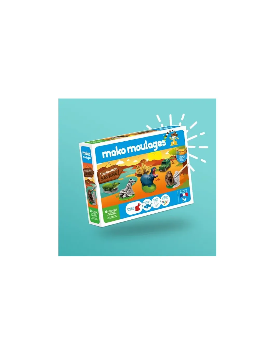 Coffret 6 moules destination savane - Mako moulages