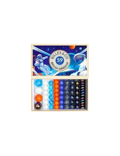 Coffret de 59 billes Space mission - Billes & Co