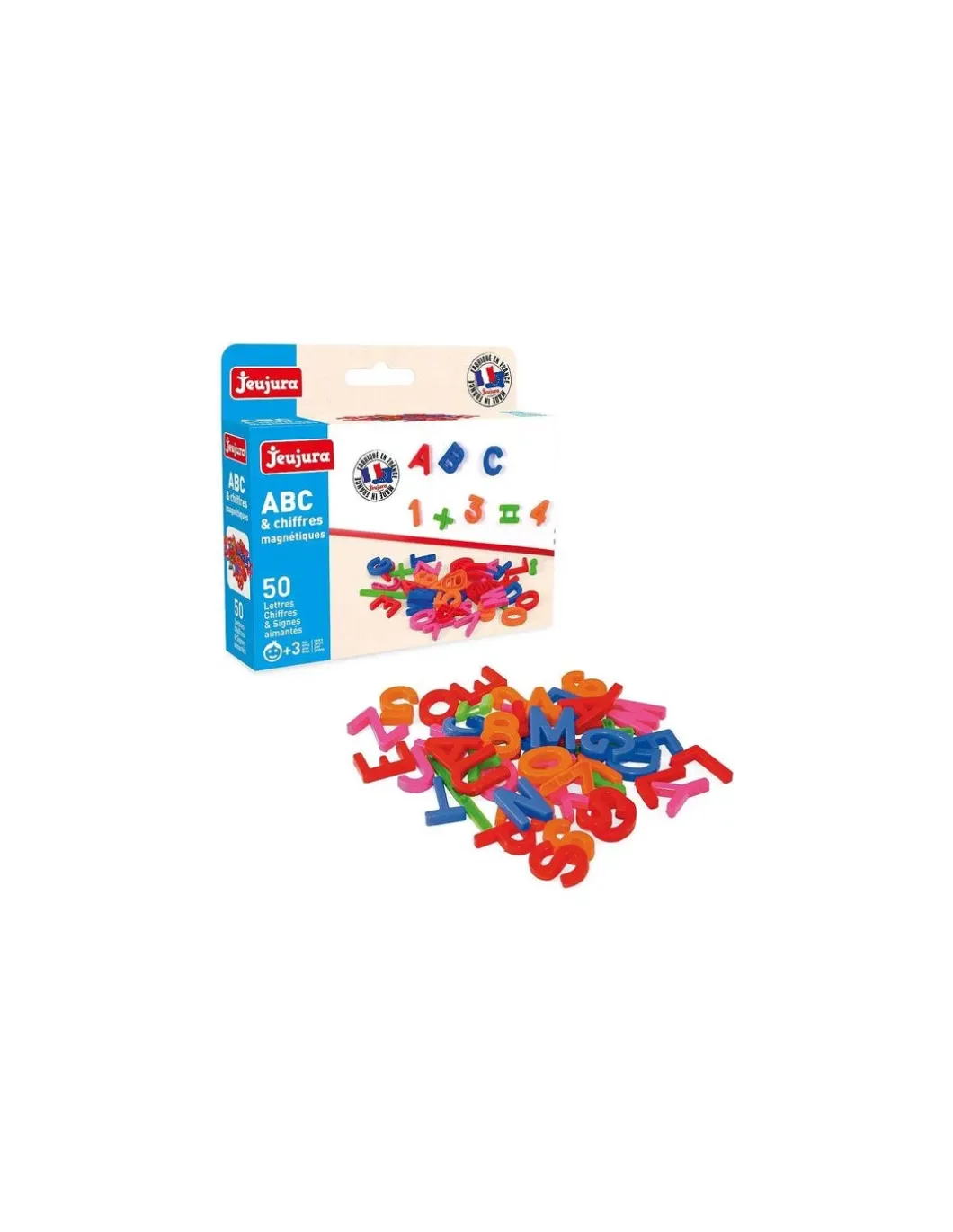 Coffret de 50 lettres majuscules, chiffres et signes - Jeujura
