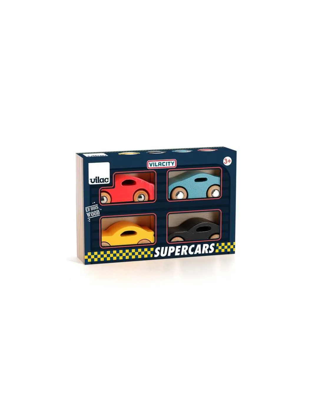 Coffret de 4 voitures super cars - Vilac