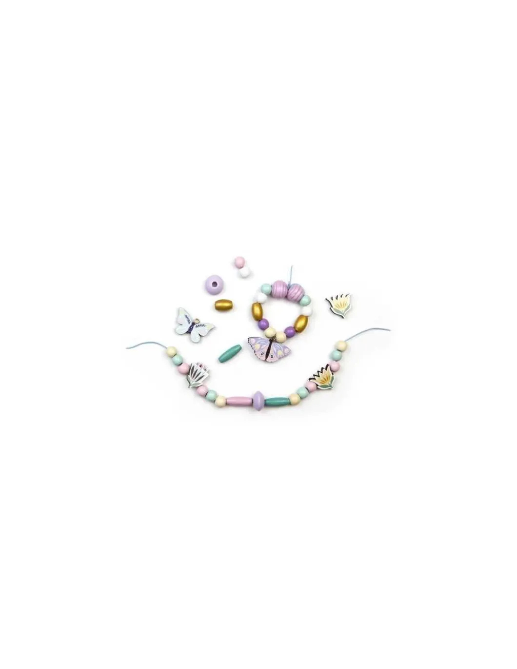 Coffret de perles en bois Papillon - Sycomore