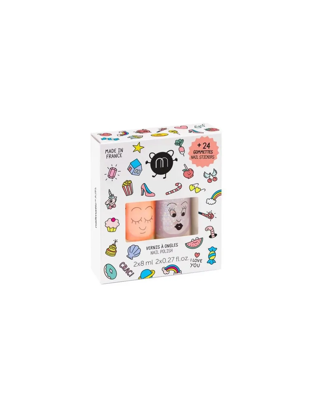 Coffret duo vernis Crac et Nail stickers - Nailmatic