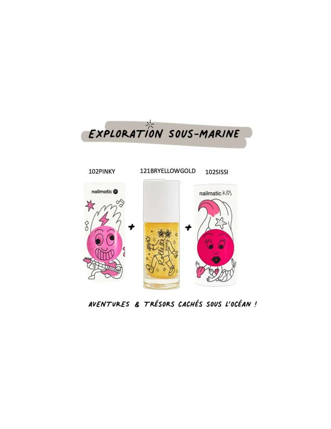Coffret Exploration sous marine rose - Nailmatic
