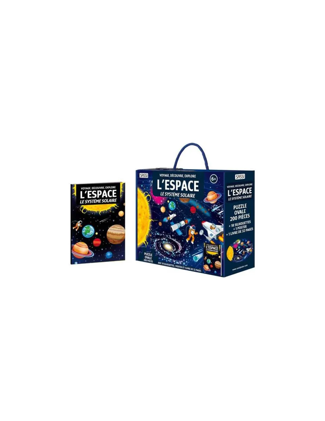 Coffret livre et puzzle espace - Sassi