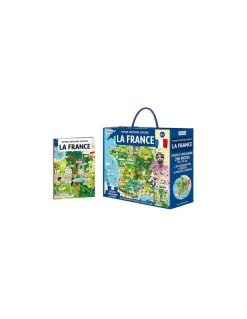 Coffret livre et puzzle La France - Sassi
