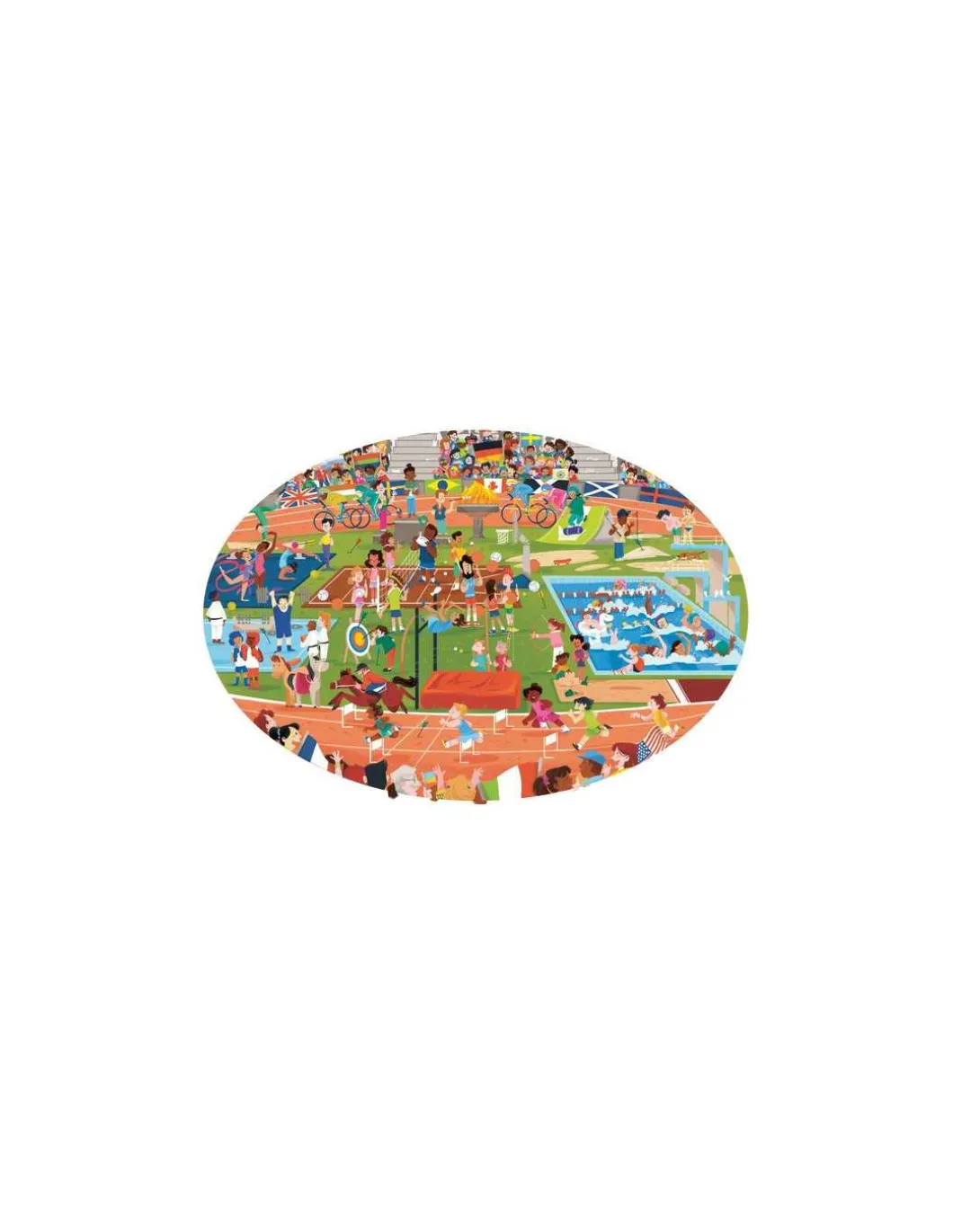 Coffret livre et puzzle Le monde des sports - Sassi