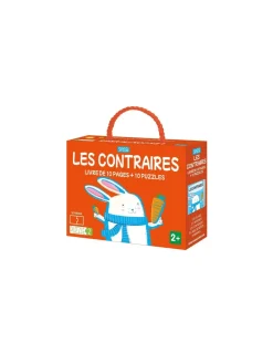Coffret livre et puzzle Les contraires - Sassi