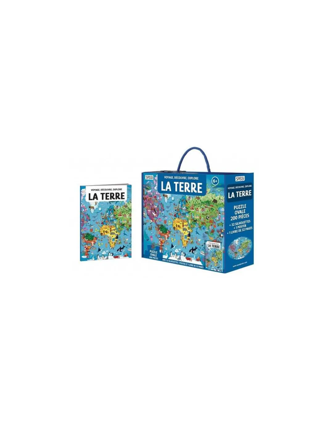 Coffret livre et puzzle La Terre - Sassi