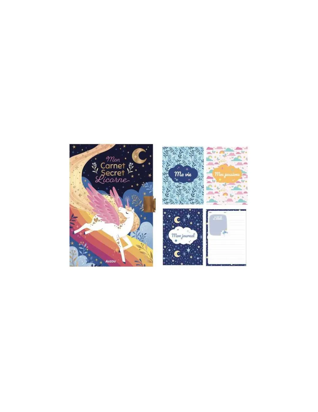 Coffret Mon carnet secret Licorne - Auzou