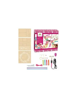 Coffret pyrogravure maquette et bijoux - Sycomore